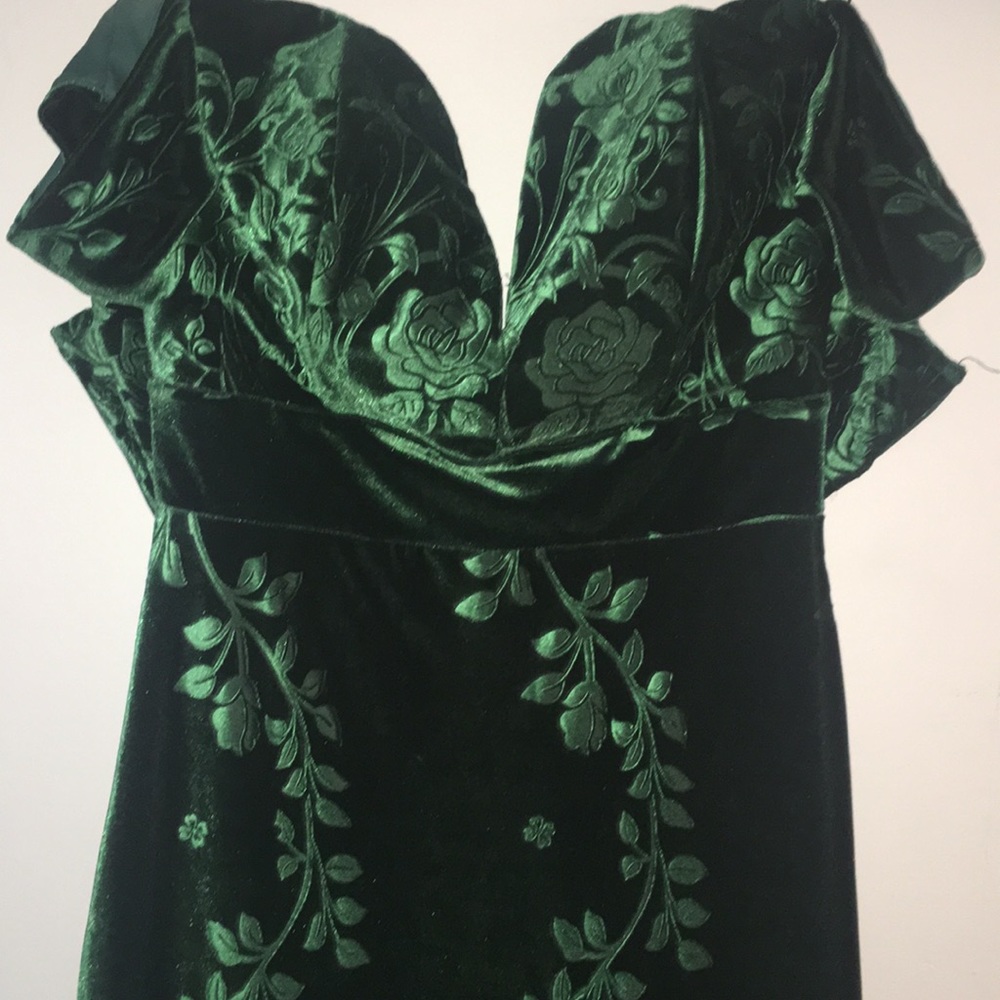 Velvet green gown